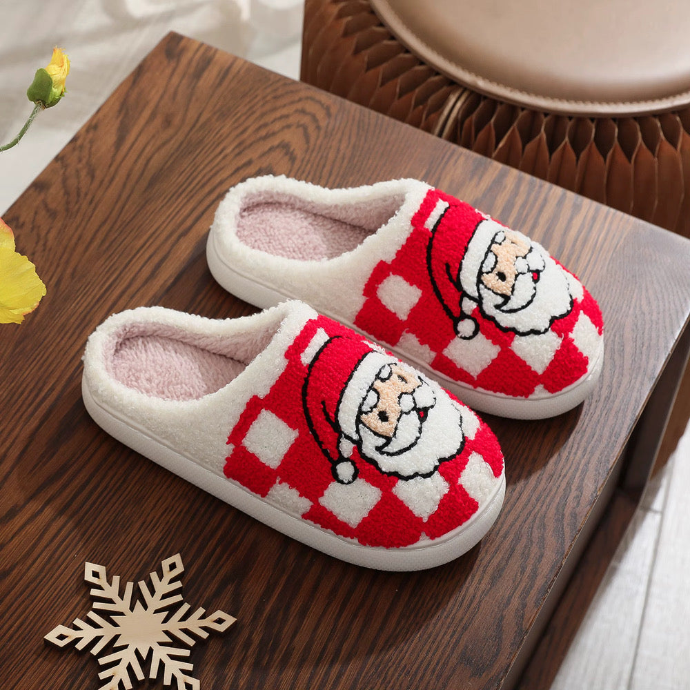 Checkered Santa Slippers *CIJ SPECIAL*