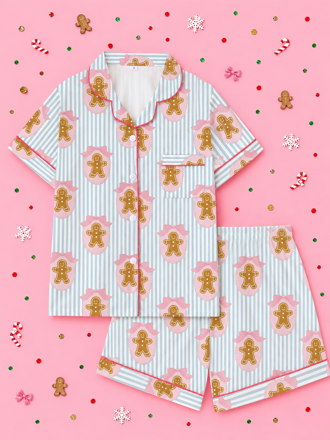 Striped Gingerbread Pajamas *PRE ORDER*