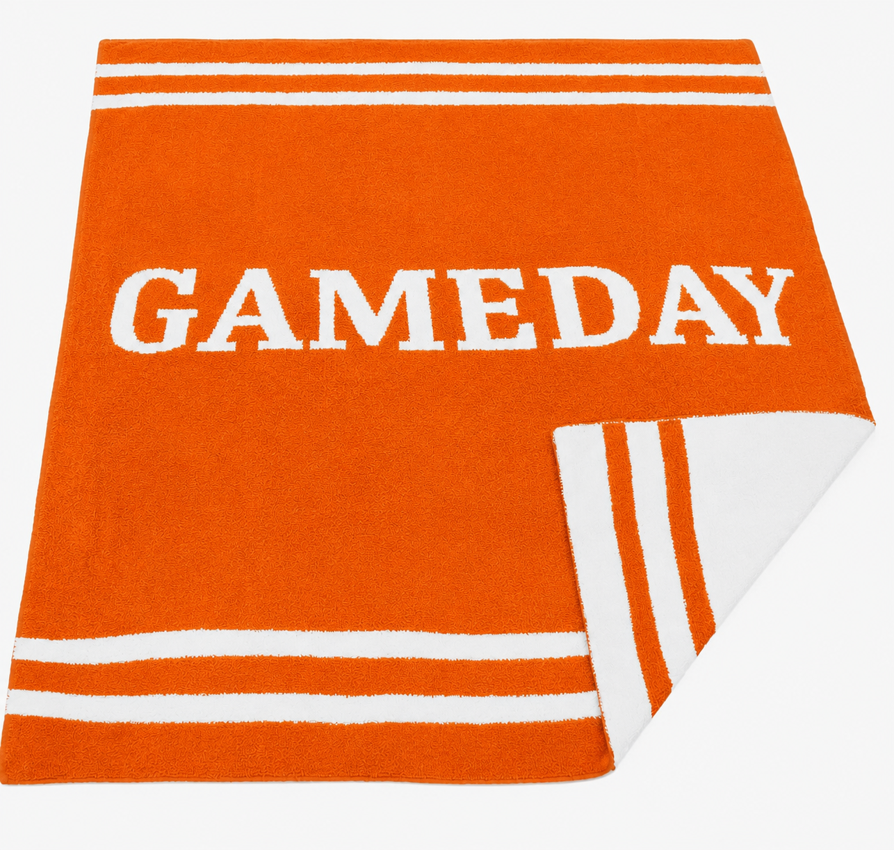Orange Gameday Striped Blanket