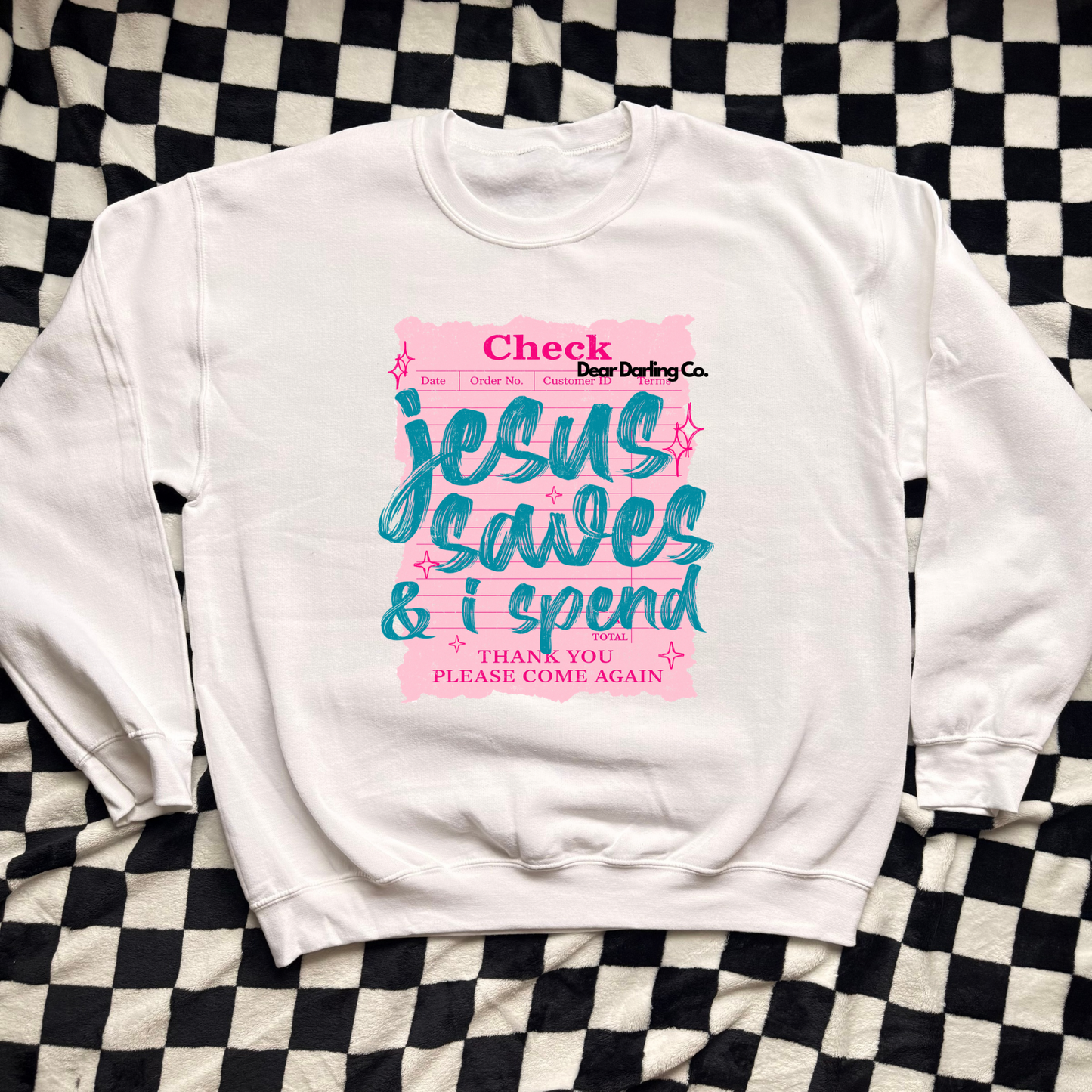 Jesus Saves & I Spend Sweatshirt.