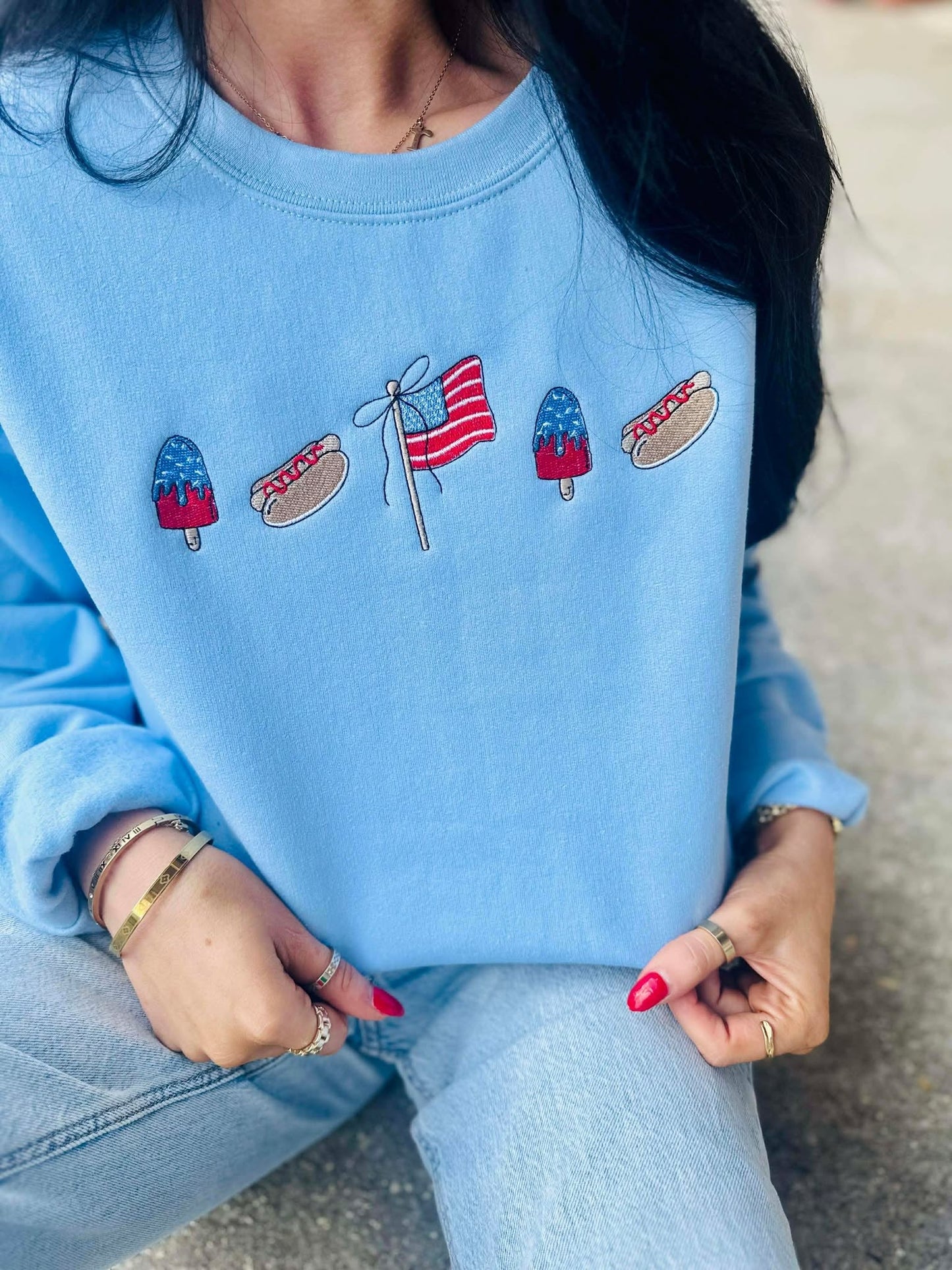 Patriotic Trinkets JULY24 Embroidered Apparel