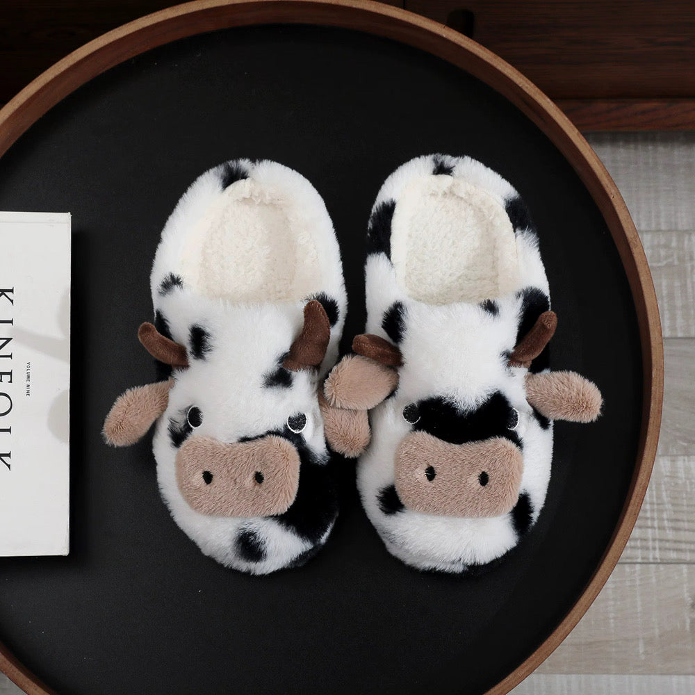 Fuzzy Cow Slippers *CIJ SPECIAL*