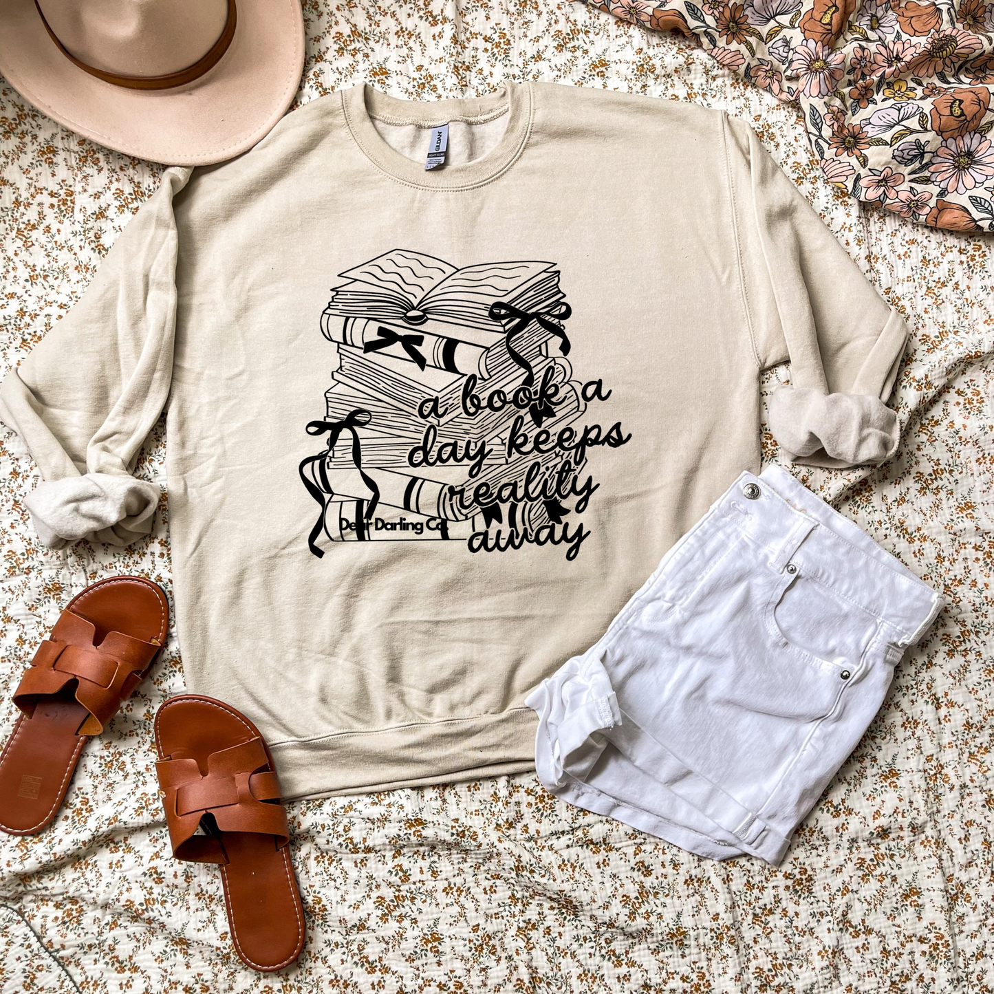 A book a day keeps reality away Sweatshirt