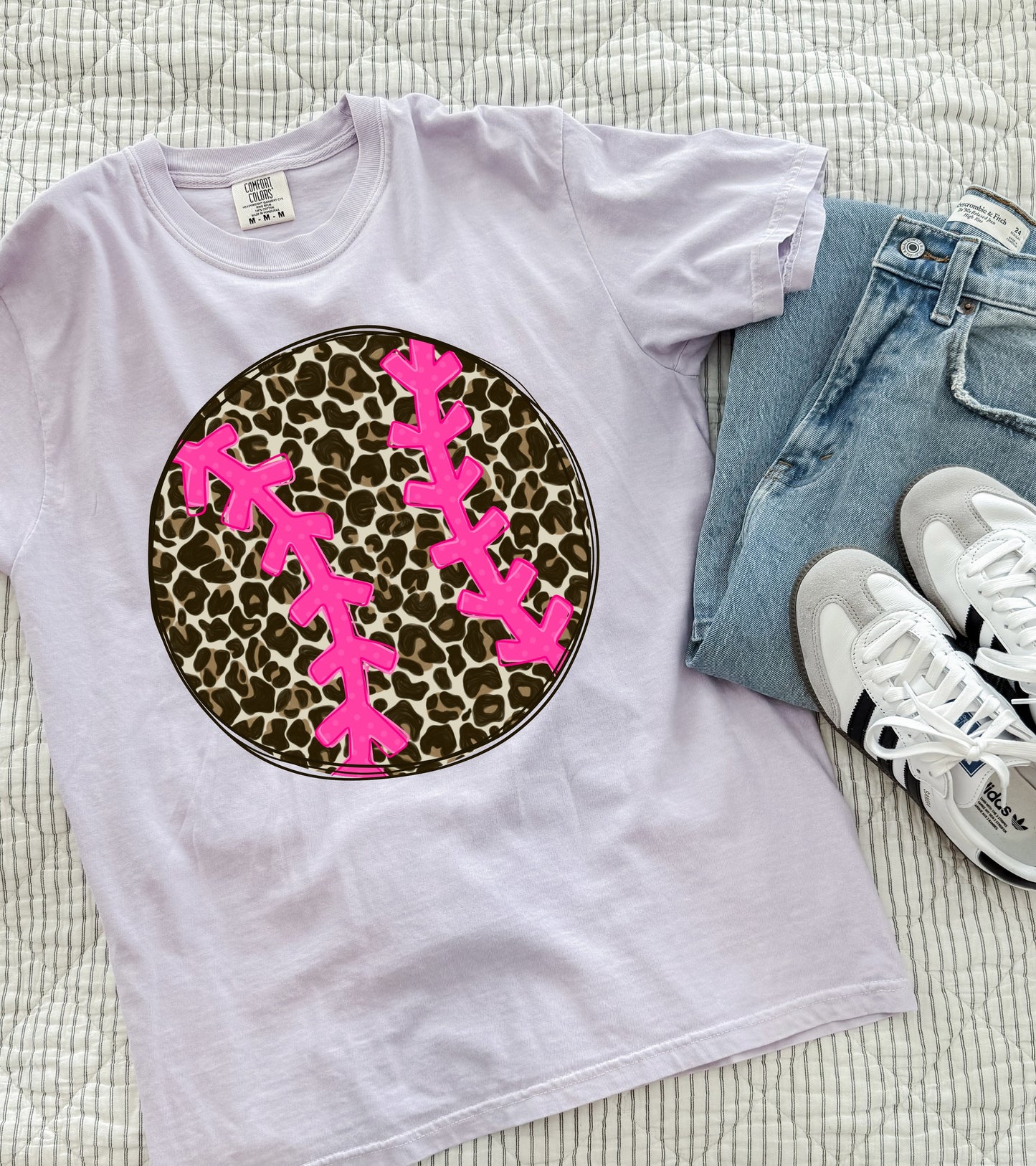 Leopard Jumbo Baseball DTF Design