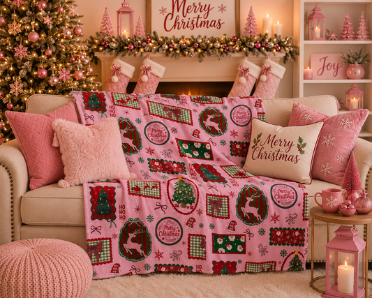 Pink Christmas Blanket *Pre Order*