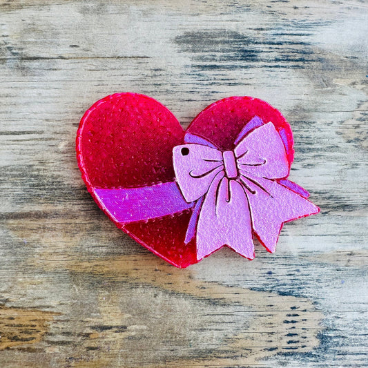 2026 Valentine Heart with a Bow Car Freshie
