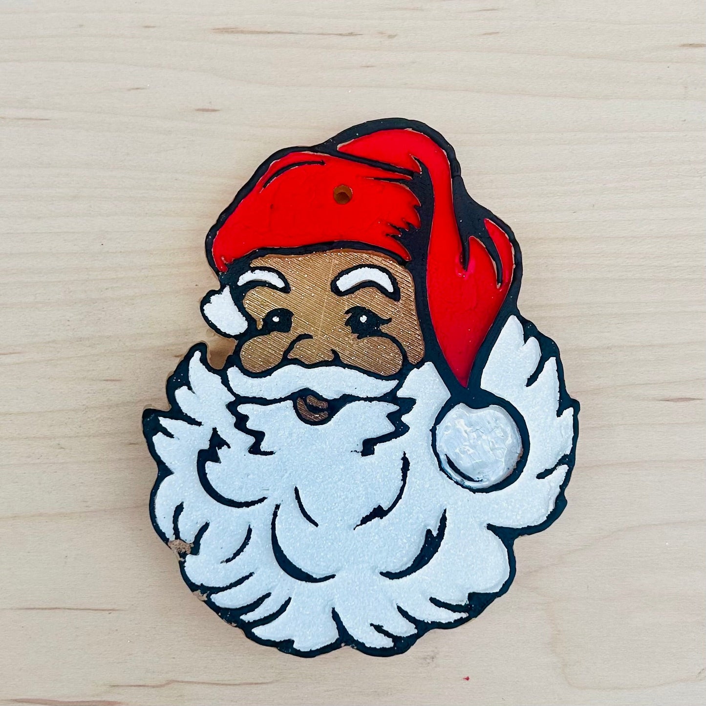 Vintage Christmas Santa Face Car Freshie