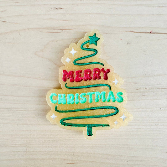 “Merry Christmas” Christmas Tree Car Freshie