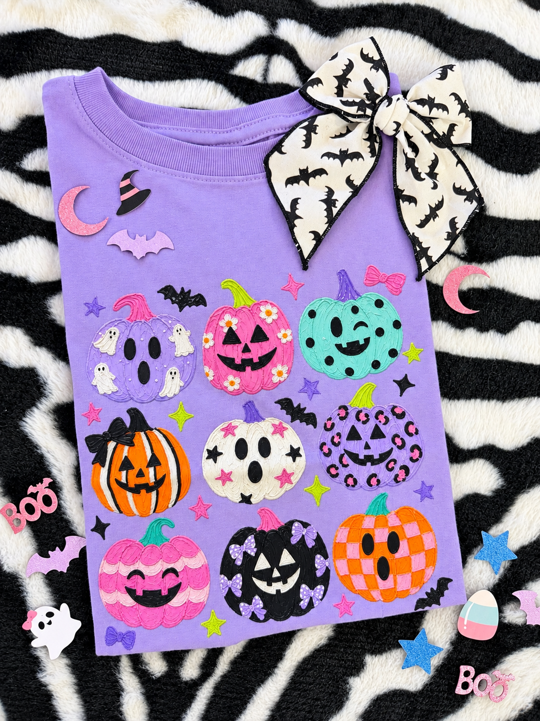 Girly Printed Pumpkins Tee