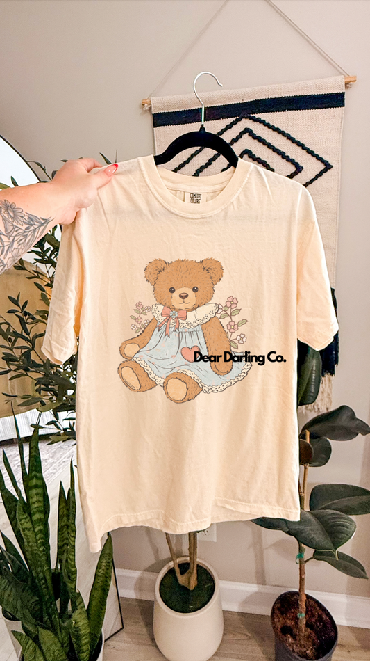 Grandma’s cutsie Teddy pattern tee