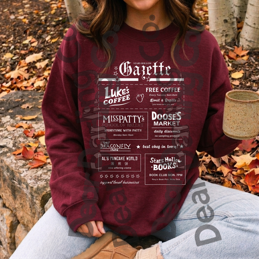 The Stars Hollow Gazette Sweatshirt! 📰🗞️ Gilmore Girls