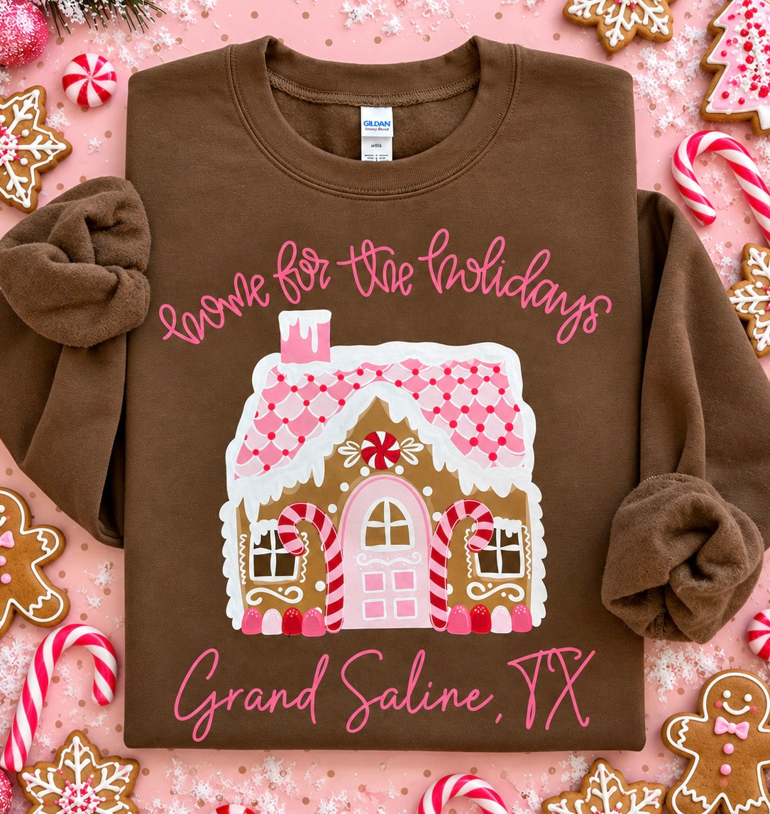 Custom Home For The Holidays Gingerbread House Sweatshirt