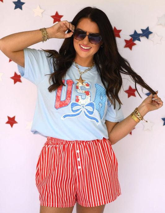 USA DARLING BOW TEE