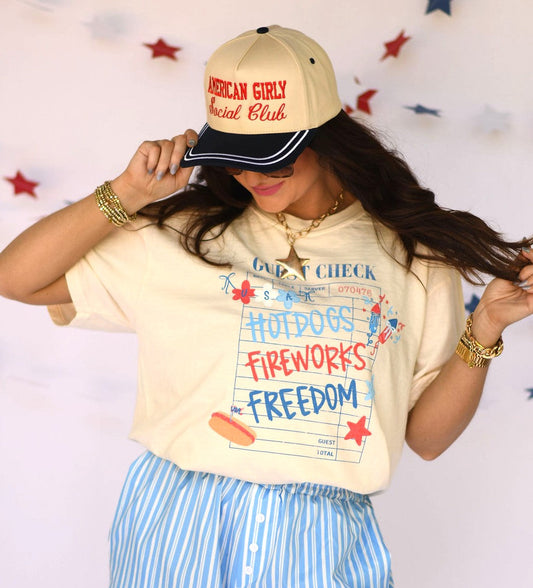Guest Check Hotdogs Freedom Fireworks Tee/Tank