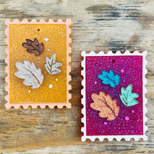 Leaf Postage Stamp Car Freshie