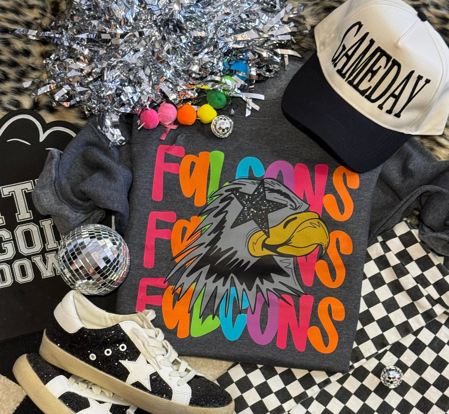 Falcons Neon Mascot Sweatshirt