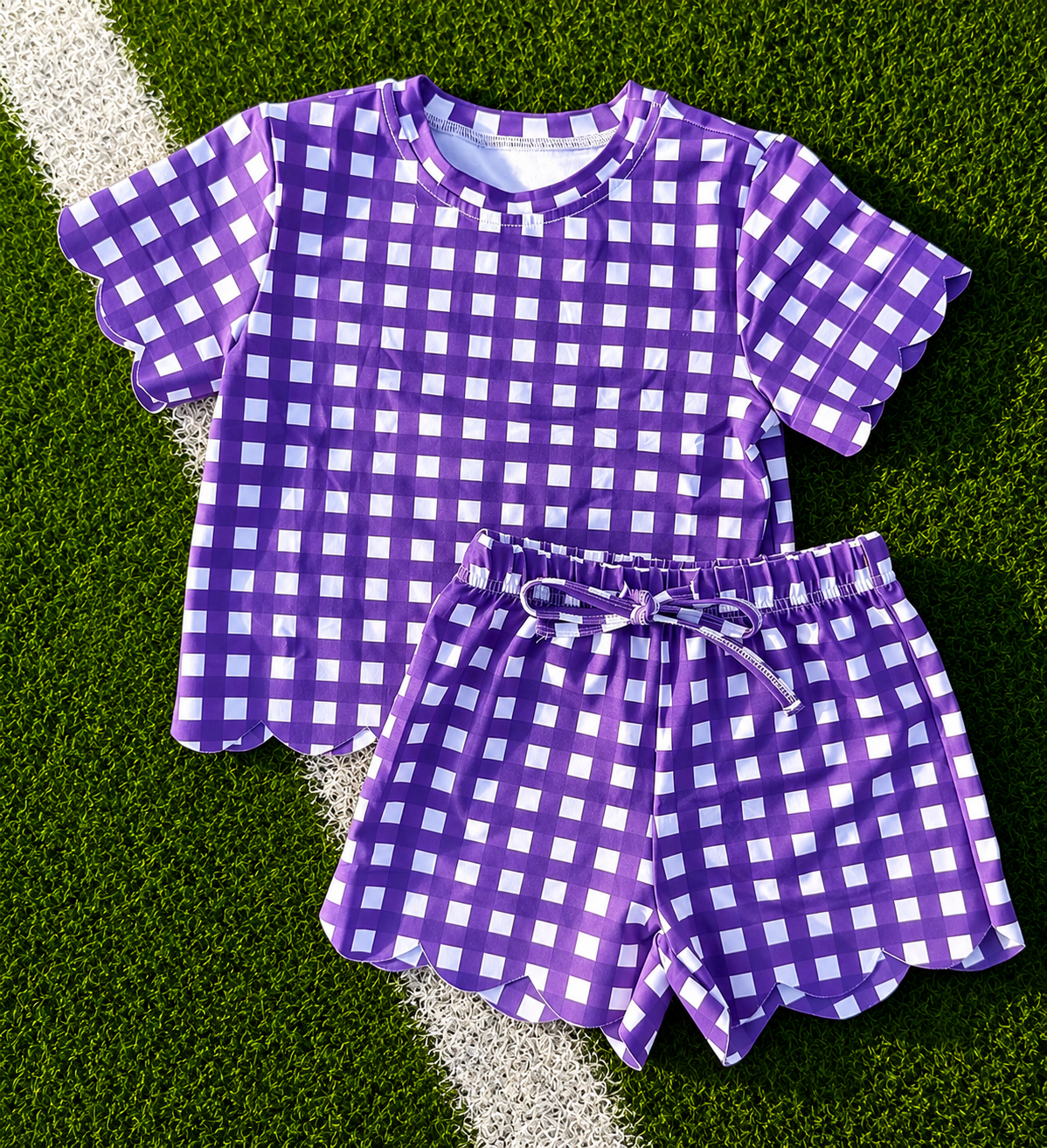 Custom Scalloped Girls Two Piece Sets *Pre Order* *7 COLORS AVAILABLE*