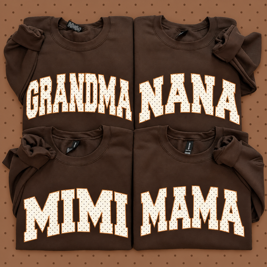 Custom Brown Polka Dot Sweatshirt